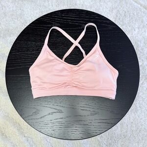 Gymshark Light Pink Ruched Training Sports Bra